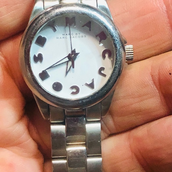 Marc By Marc Jacobs Jewelry - Marc by Marc Jacobs Silver and White Watch